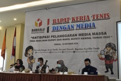 Rakernis Bawaslu dengan Awak Media Se Kabupaten Kendal