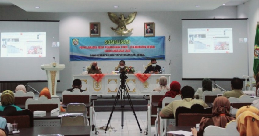 DINARPUS KENDAL ADAKAN SOSIALISASI PENYELAMATAN ARSIP COVID-19
