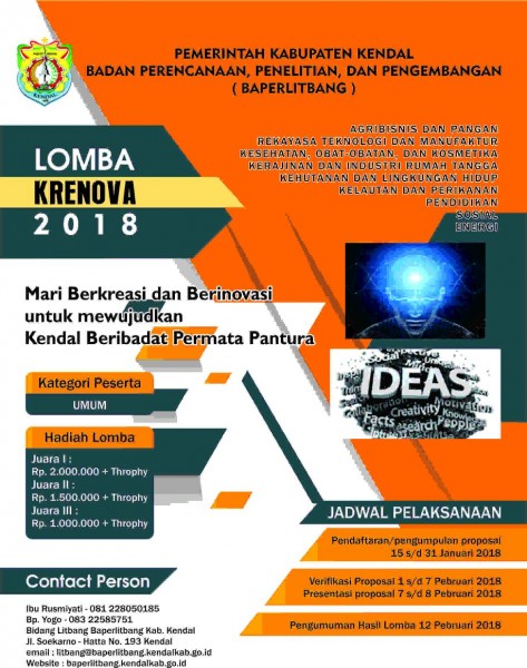 GELAR LOMBA KREATIFITAS, PEMKAB AJAK MASYARAKAT KENDAL KREATIF  INOVATIF