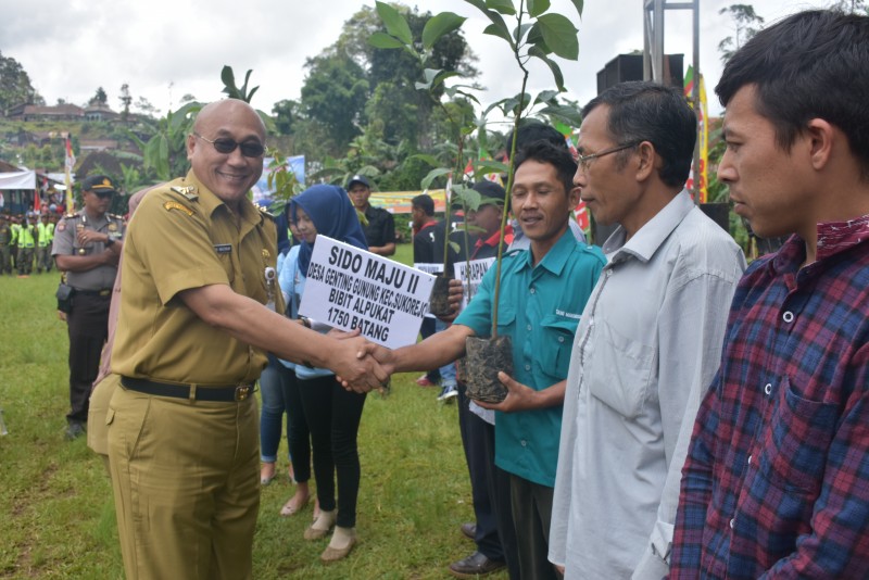 WABUP KENDAL SERAHKAN BANTUAN 8000 BIBIT ALPUKAT DAN 2000 BIBIT DURIAN