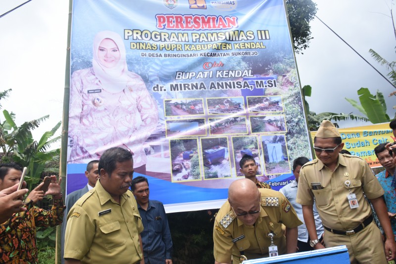 PROGRAM PAMSIMAS III DESA BRINGINSARI SUKOREJO DIRESMIKAN WABUP KENDAL
