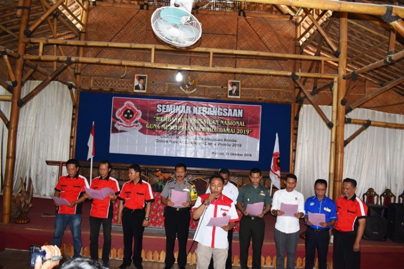 DEKLARASI PEMILU DAMAI, SELURUH LSM KENDAL SEPAKAT CIPTAKAN PEMILU DAMAI