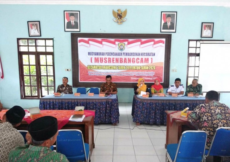 PEMERINTAH KECAMATAN BRANGSONG MELAKSANAKAN MUSRENBANGCAM TAHUN 2019
