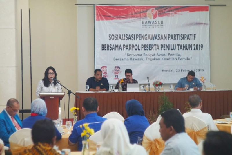 BAWASLU GELAR  SOSIALISASI PENGAWASAN BERSAMA PARPOL PESERTA PEMILU 2019