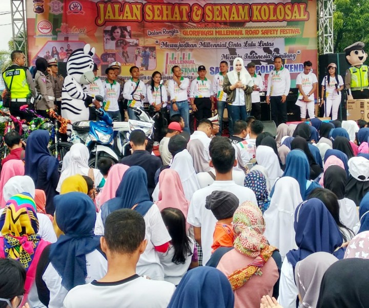 BUPATI MIRNA HIMBAU KAUM MILLENNIAL JADI PELOPOR KESELAMATAN BERLALU LINTAS