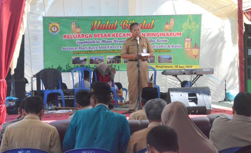 CAMAT RINGINARUM INGIN TERUS WUJUDKAN SUASANA AMAN MAJU DAN SEJAHTERA