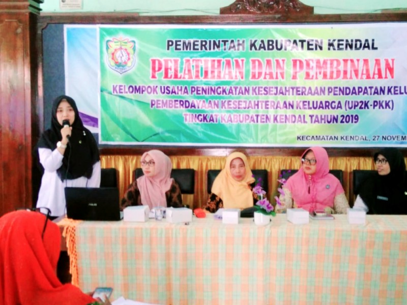 DISPERMASDES KENDAL MENGADAKAN PELATIHAN DAN PEMBINAAN KEPADA UP2K-PKK