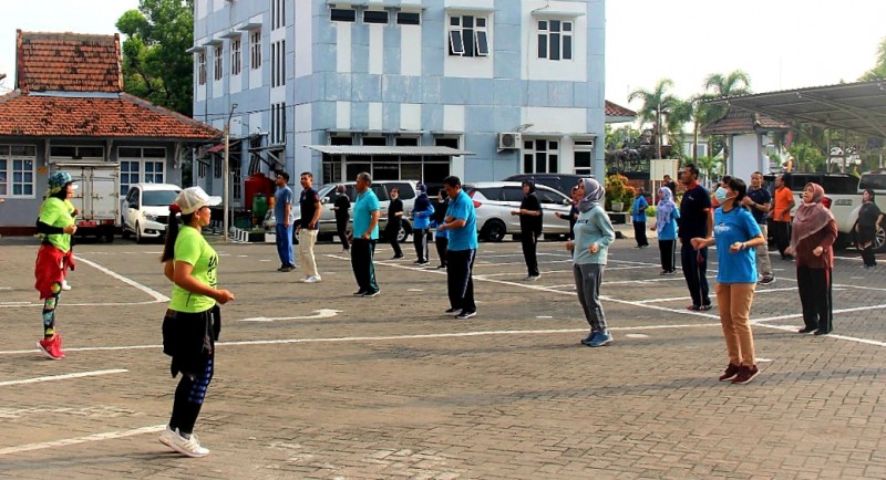 Senam Kebugaran Peringati HUT KORPRI