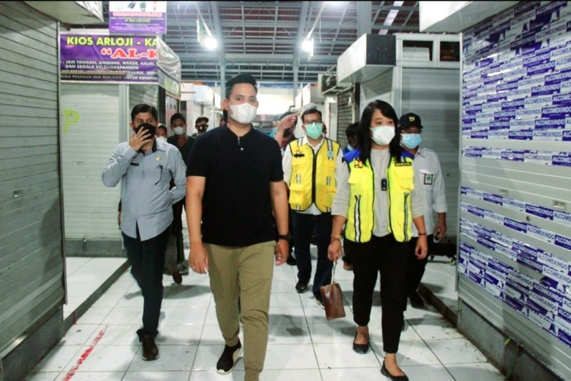Bupati Dico Dampingi Kungker Kadirjen Cipta Karya di Pasar Pagi Kaliwungu