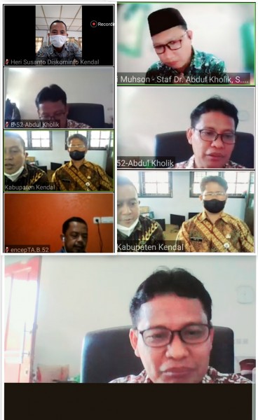 Kunjungan Virtual di Diskominfo Kendal, DPD RI Abdul Kholik Serap Aspirasi