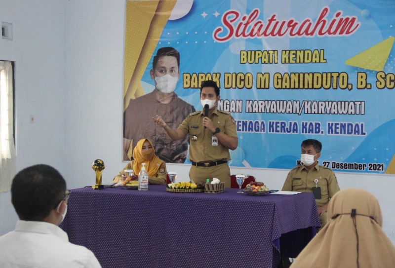 Bahas Peningkatan Kinerja, Bupati Dico Silaturahim ke Disnaker Kendal