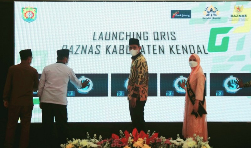 Bupati Dico Lauching QRIS Zakat dan Infaq Baznas Kendal