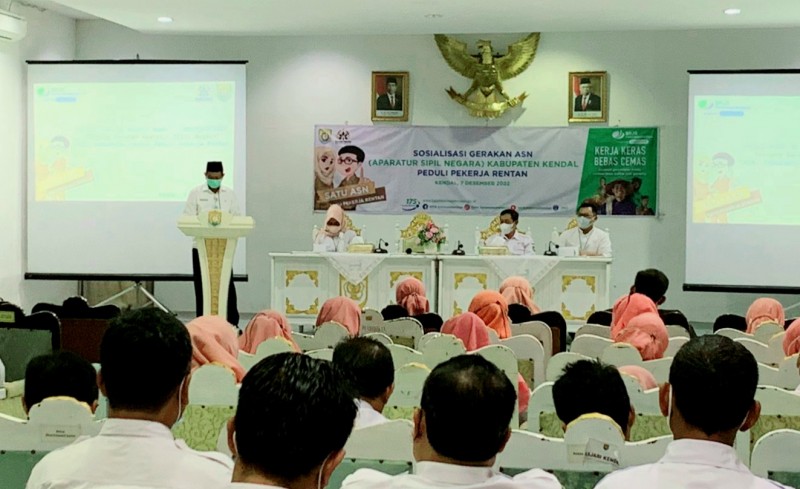 Pemkab Kendal dan BPJamsostek Sosialisasi Gerakan ASN Peduli Pekerja Rentan
