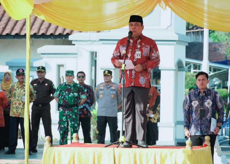 Wabup Kendal Pimpin Apel Gelar Pasukan Satgas Penanganan Karhutla