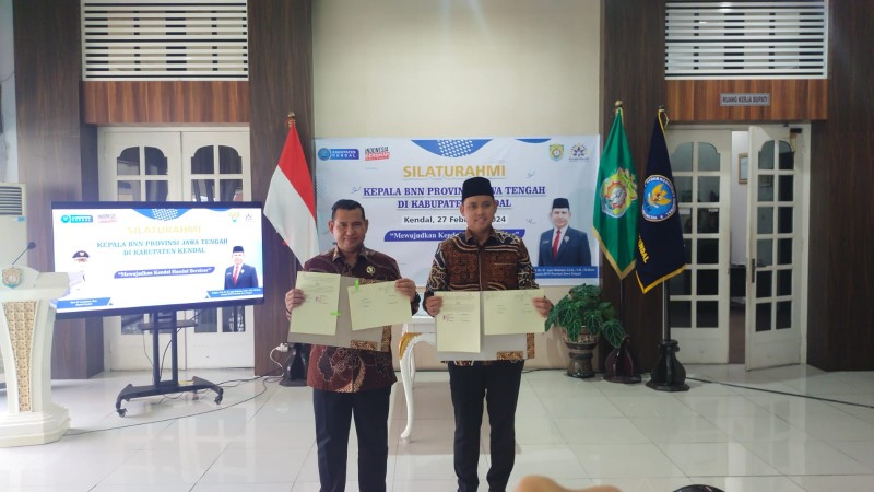 BNN Provinsi Jateng Melakukan MoU bersama Pemkab Kendal