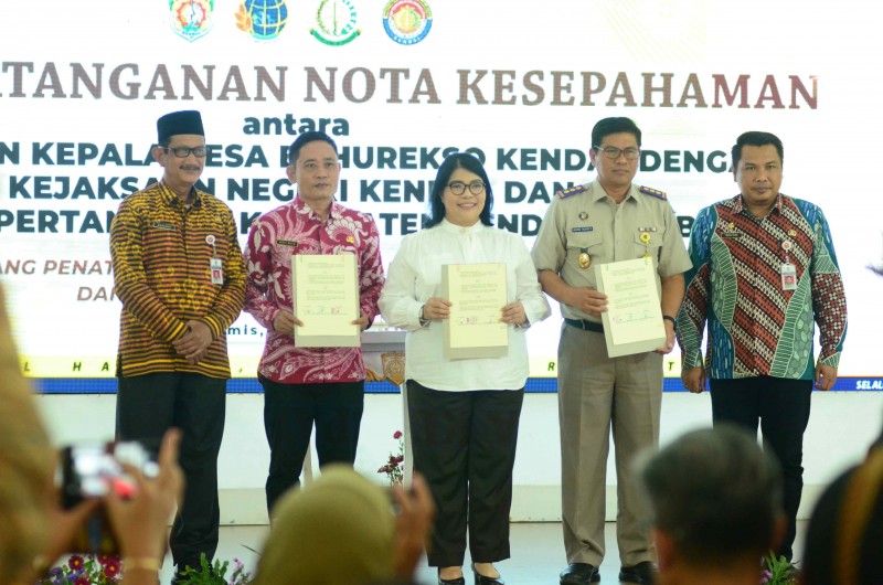 MoU Kades dengan Kejaksaan Negeri dan Kantor Pertanahan Kendal