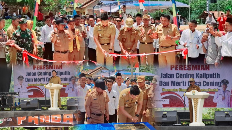 Tuntas Dibangun, Jalan Desa Cening Diresmikan Bupati Kendal