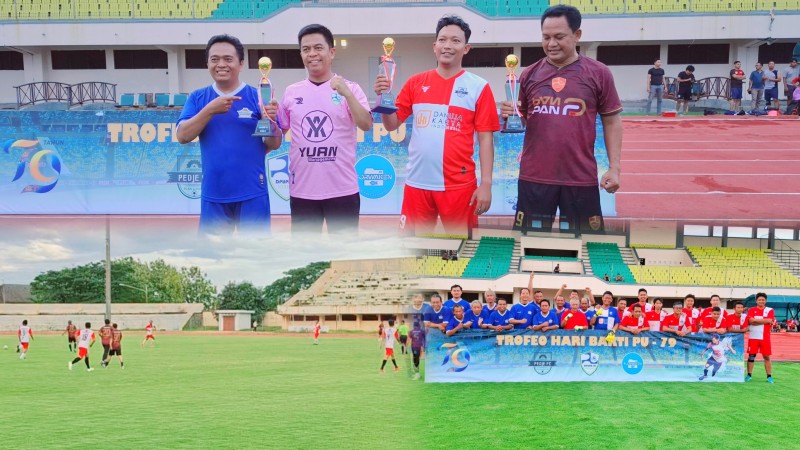Peringatan Hari Bakti PU Tahun 2024, DPUPR Gelar Laga Trofeo Sepak Bola