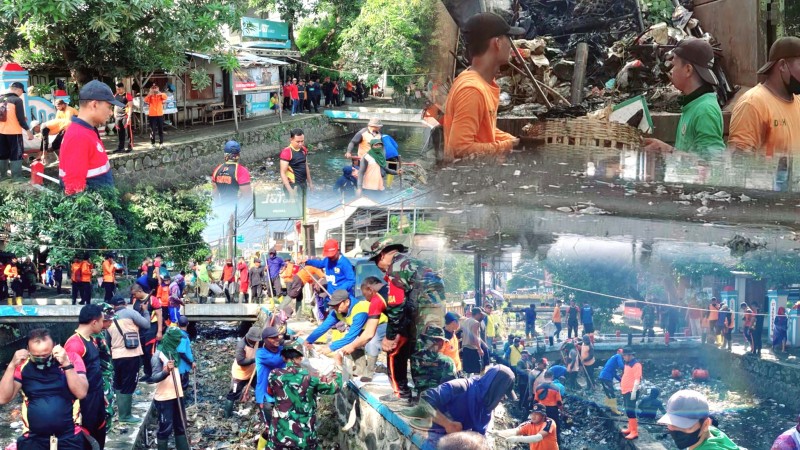 Pemkab Kendal bersama Stakeholder Kerja Bakti Bersihkan Sampah di Kali Aji