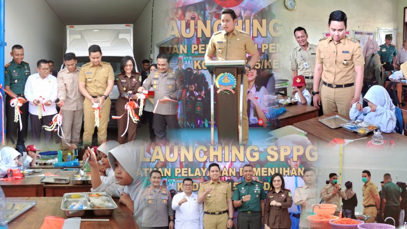 Bupati Dico Launching Program Makan Bergizi Gratis SPPG Kendal