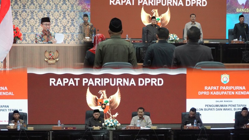 Rapat DPRD Kendal Tetapkan Bupati dan Wakil Bupati Kendal Periode 2025-2029