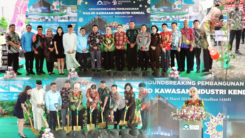 Bupati Kendal Melakukan Groundbreaking Masjid di KEK