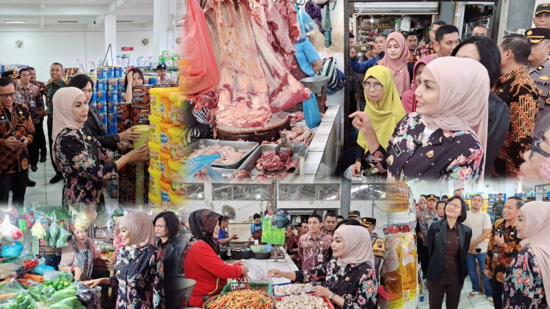 Bersama Forkopimda, Bupati Kendal Melakukan Operasi Pasar Jelang Idul Fitri