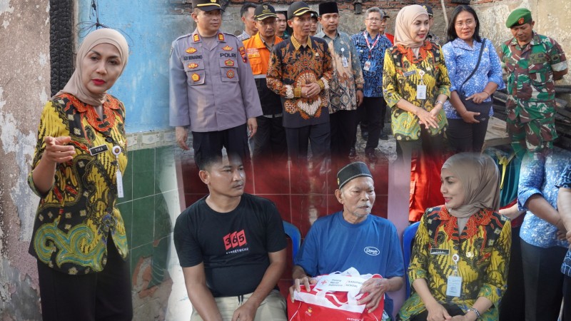 Bupati Kendal Tinjau Lokasi Kebakaran di Desa Karangmulyo Sekaligus Serahka