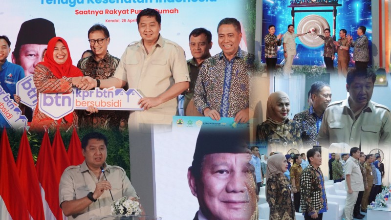 Bupati Kendal Dampingi Menteri PKP Serahkan Kunci Rumah Subsidi