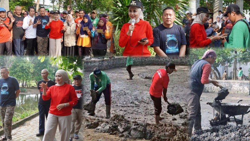 Pemkab Kendal bersama Warga Langenharjo Bersih-Bersih RTH