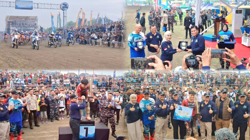 Kasal Laksamana TNI Muhammad Ali Serahkan Piala Hard Enduro kepada Farel Hu