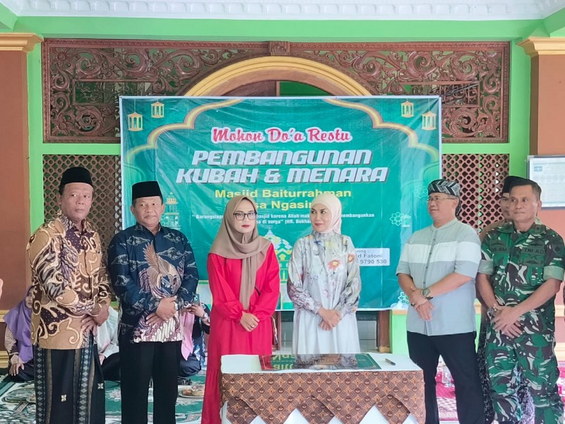 Peletakan Batu Pertama Pembangunan Menara Masjid Baiturrahman Ngasinan