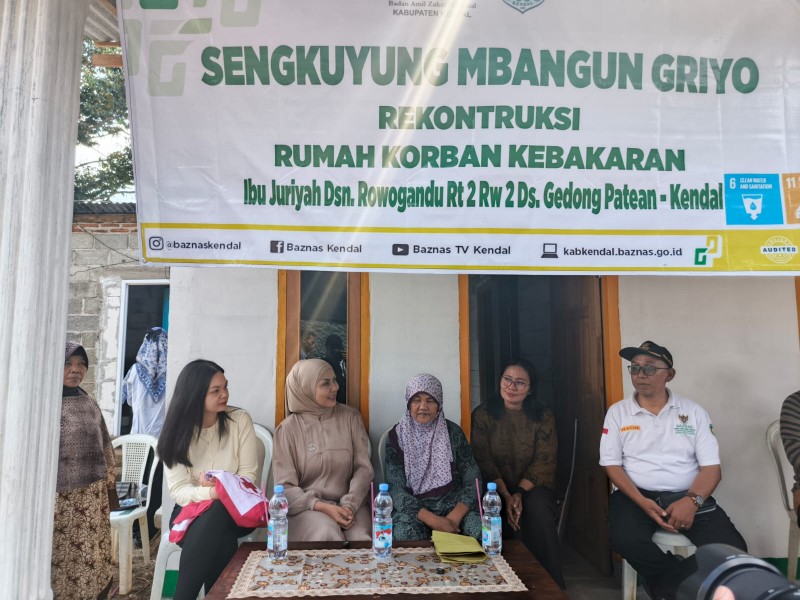 Gotong Royong Warga dan Baznas, Membangun Rumah Korban Kebakaran