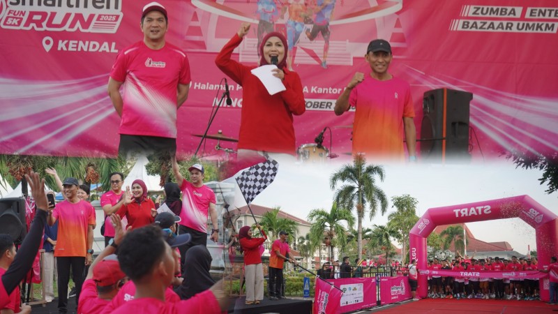 Bupati Kendal Melepas Semarak Smartfren Fun Run 2025