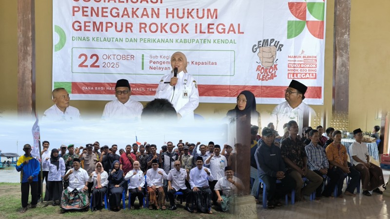 Pemkab Kendal Sosialisasikan Gempur Rokok Ilegal kepada Masyarakat Pesisir