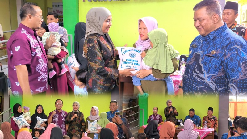 Pemkab Kendal Salurkan Bantuan Beras untuk Anak Stunting