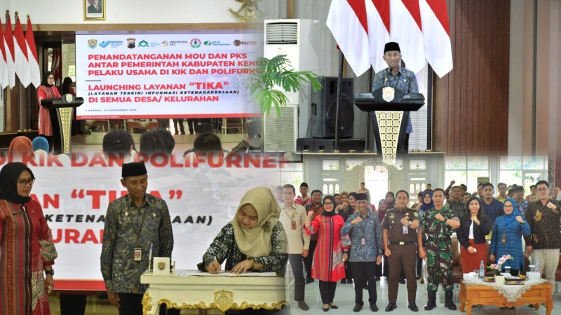 Pemkab Kendal Teken MoU Siapkan Penempatan Tenaga Kerja di KIK