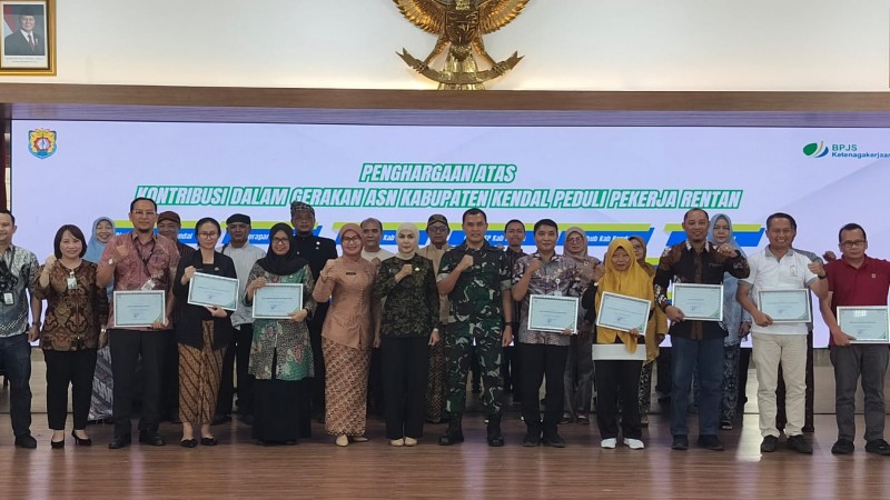 Bupati Kendal Launching Program PERMATA untuk Perlindungan Pekerja Rentan