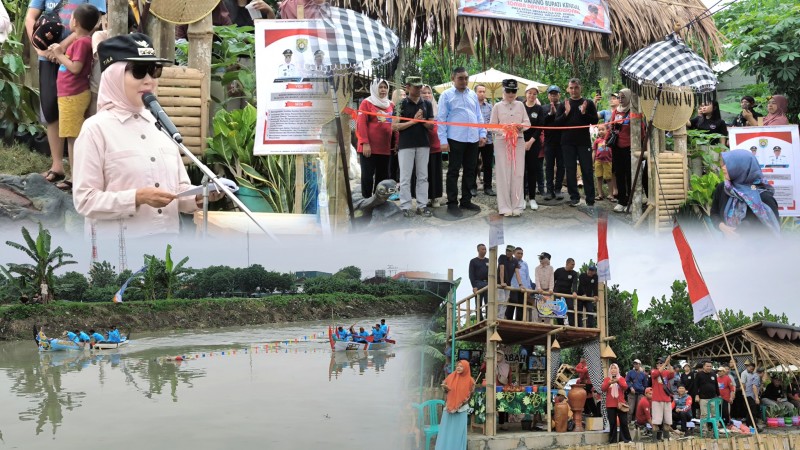 Bupati Kendal Apresiasi Lomba PacuPerahu Tradisional di Langenharjo