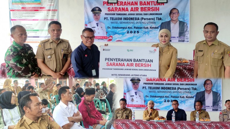 Bupati Kendal Serahkan Bantuan CSR Telkom untuk Pembangunan Bak Air Bersih