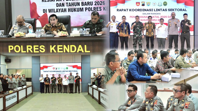 Pemkab Kendal bersama Polres Kendal Gelar Rapat Linsek Persiapan Nataru