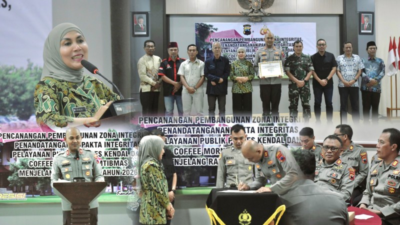 Penandatanganan Pakta Integritas, Polres Kendal Komitmen Menuju WBBM