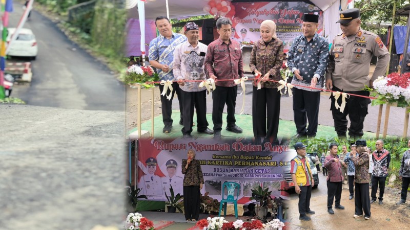 Bupati Kendal Tinjau Rehabilitasi Jalan Getas - Singorojo dan Sidomakmur