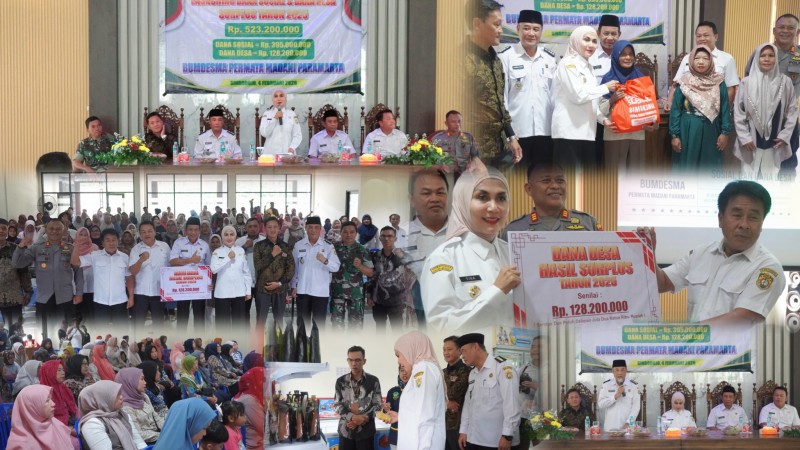 Bagikan Dana Sosial Hasil Surplus, Bupati Apresiasi Bumdesma Singorojo