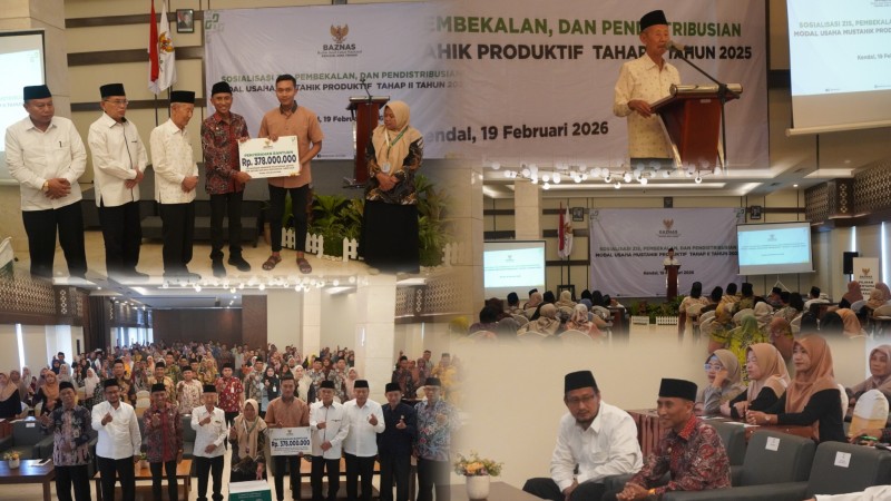 Baznas Jateng Salurkan Bantuan Modal Usaha kepada Mustahik di Kendal