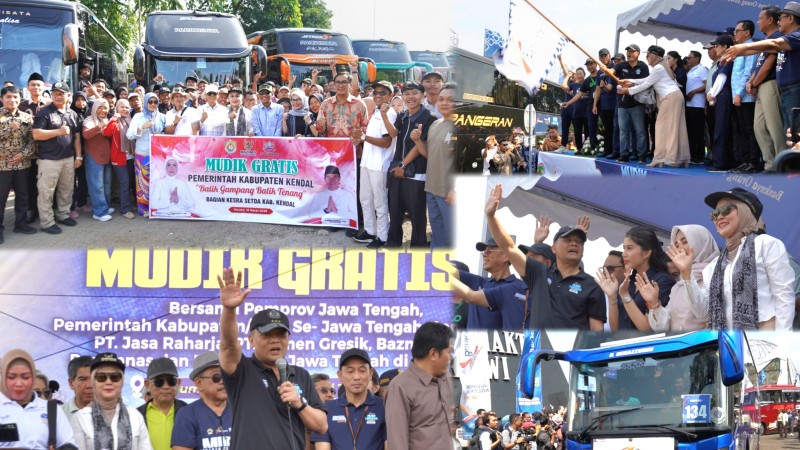 Bersama Gubernur Jateng, Bupati Kendal Lepas Keberangkatan Pemudik