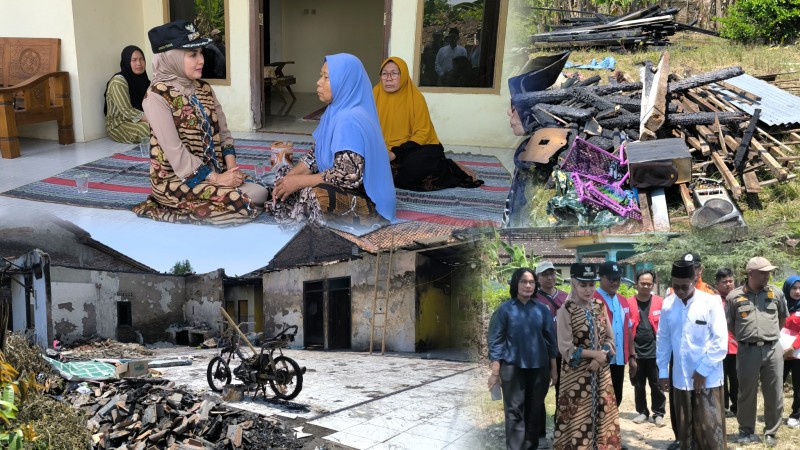 Bupati Kendal Tinjau Korban Kebakaran di Desa Bulak