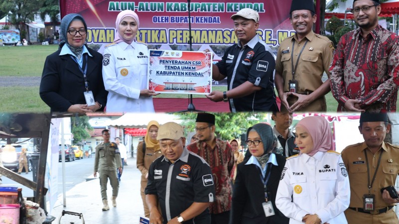 PKL Dapat Tenda Baru, Bupati Kendal: Semoga Semakin Nyaman