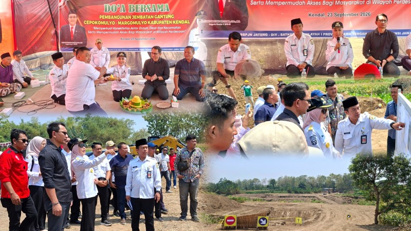 Pembangunan Jembatan Gantung Cepokomulyo-Margomulyo Resmi Dimulai